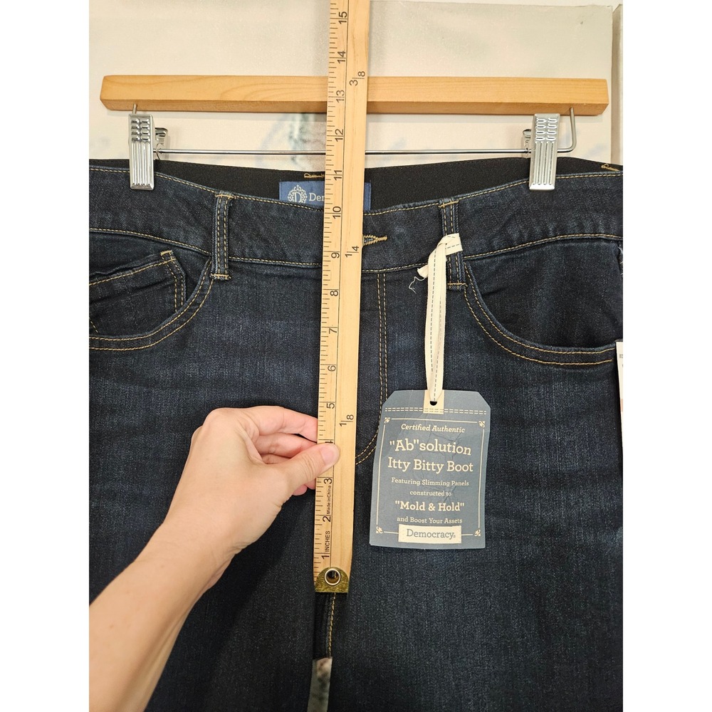 Democracy Ab Solution Itty Bitty Boot Jeans 12P Dark Indigo NEW - Picture 9 of 11